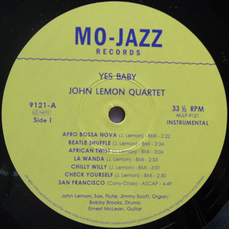 John Lemons Quartet - Yes Baby | Mo-Jazz Records (MJLP-9121) - 4