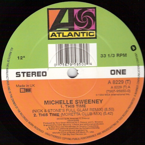 Michelle Sweeney - This Time | Atlantic (A8229T) - 3 Michelle Sweeney - This Time | Atlantic (A8229T) - 3