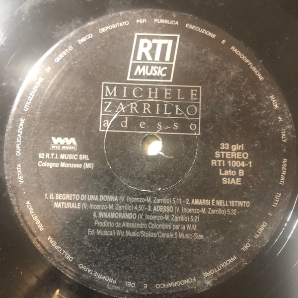 Michele Zarrillo - Adesso | Rti Music (RTI1004 1) - 4