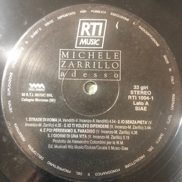 Michele Zarrillo - Adesso | Rti Music (RTI1004 1) - 3