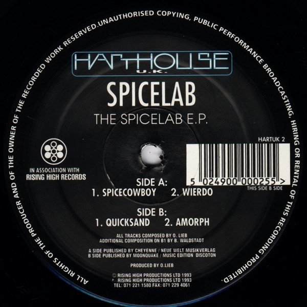 Spicelab - The Spicelab E.P. | Harthouse U.K. (HARTUK 2) - main
