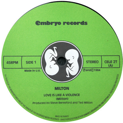 Ted Milton - Love Is Like A Violēnce | Embryo Records (CELE 2T) - 3