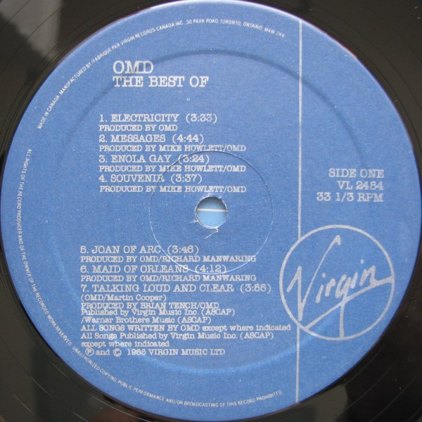 Orchestral Manoeuvres In The Dark - The Best Of OMD | Virgin (VL 2454) - 3 Orchestral Manoeuvres In The Dark - The Best Of OMD | Virgin (VL 2454) - 3