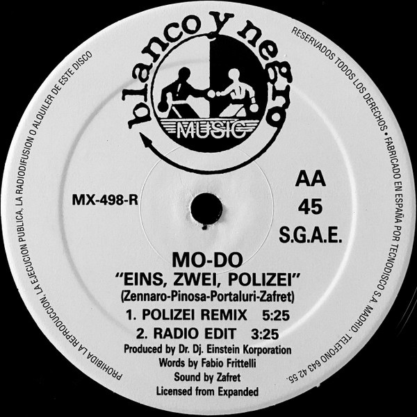 Mo-Do - Eins, Zwei, Polizei (Remix) | Blanco Y Negro (MX 498-R) - 4