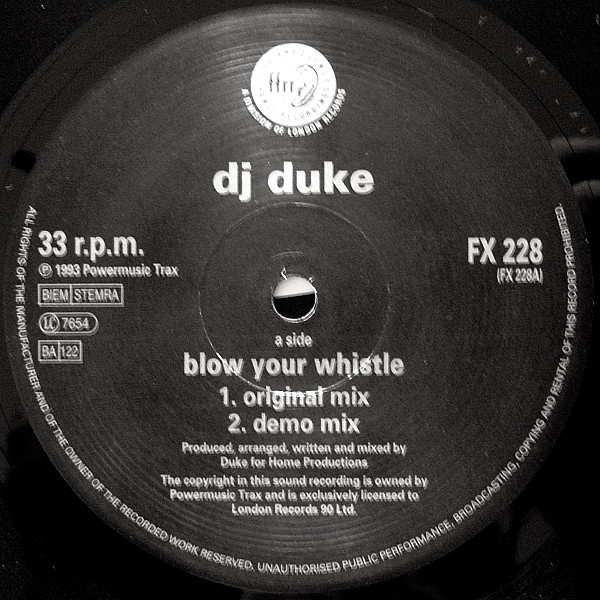 DJ Duke - Blow Your Whistle | FFRR (FX 228) - 3