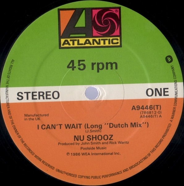 Nu Shooz - I Can't Wait | Atlantic (A9446(T)) - main