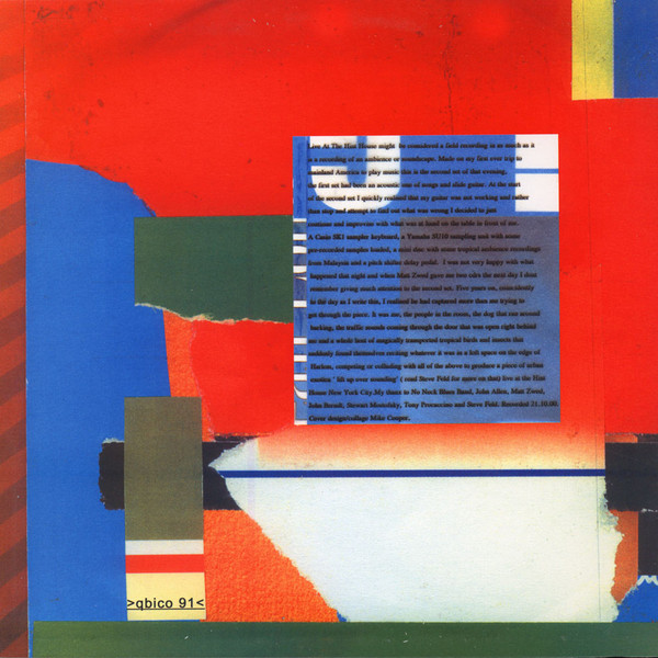 Mike Cooper - Live @ The Hint House New York City 2000 | Qbico (qbico 91) - 2