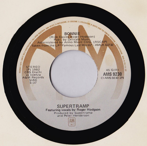 Supertramp - ...It's Raining Again... | A&M Records (AMS 9230) - 4