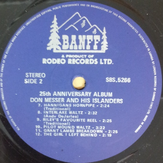 Don Messer And His Islanders - Canada's Don Messer And His Islanders (25th Anniversary Album) | Banff (SBS 5266) - 4 Don Messer And His Islanders - Canada's Don Messer And His Islanders (25th Anniversary Album) | Banff (SBS 5266) - 4