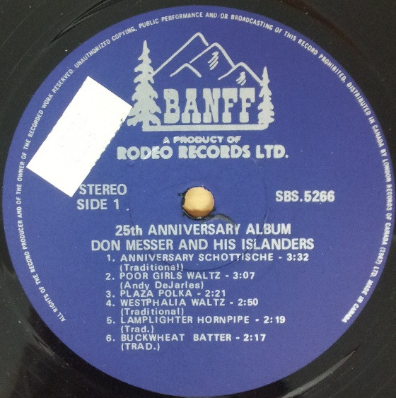 Don Messer And His Islanders - Canada's Don Messer And His Islanders (25th Anniversary Album) | Banff (SBS 5266) - 3 Don Messer And His Islanders - Canada's Don Messer And His Islanders (25th Anniversary Album) | Banff (SBS 5266) - 3