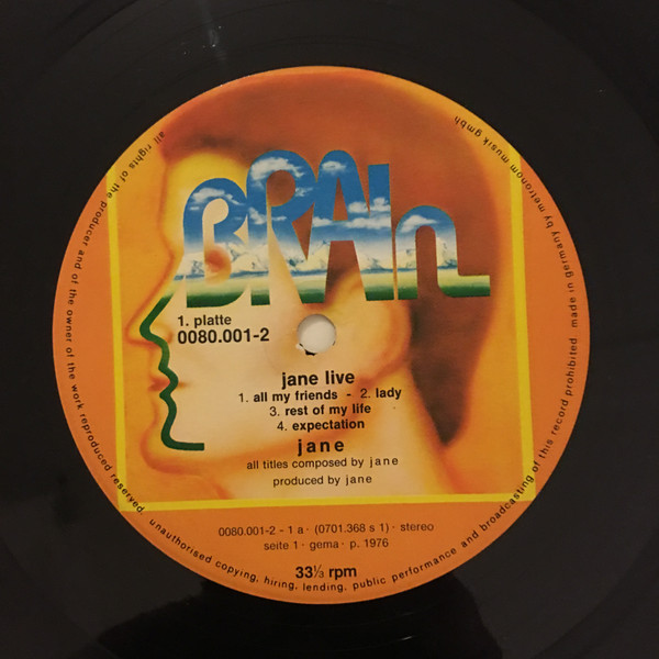 Jane - Jane Live | Brain (0080.001-2) - 3 Jane - Jane Live | Brain (0080.001-2) - 3
