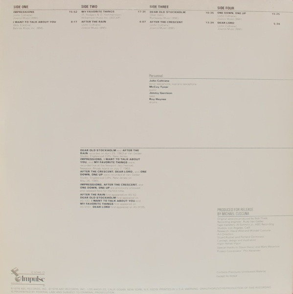 John Coltrane - The Mastery Of John Coltrane / Vol. II To The Beat Of A Different Drum | ABC Impulse! (IZ 9346/2) - 4