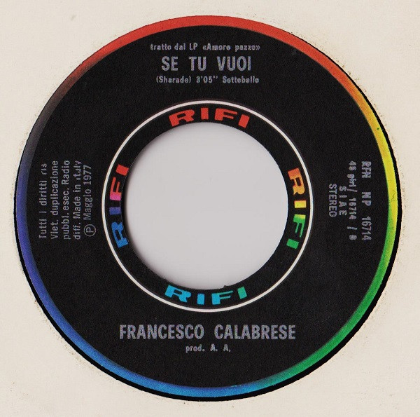 Francesco Calabrese - Love Me... | Rifi (RFN-NP 16714) - 4