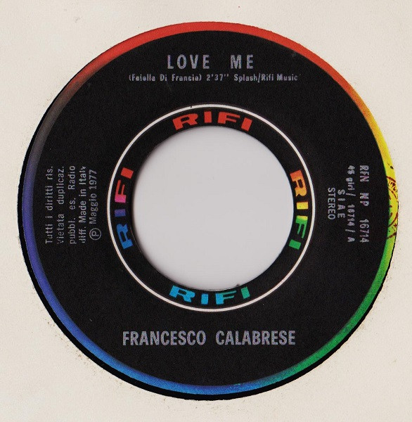 Francesco Calabrese - Love Me... | Rifi (RFN-NP 16714) - 3