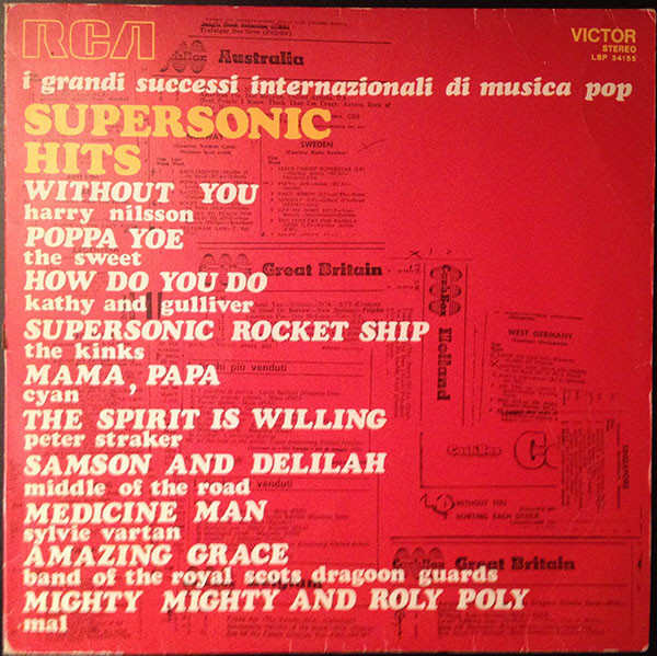 Various - I Grandi Successi Internazionali Di Musica Pop - Supersonic Hits | RCA Victor (LSP 34155)