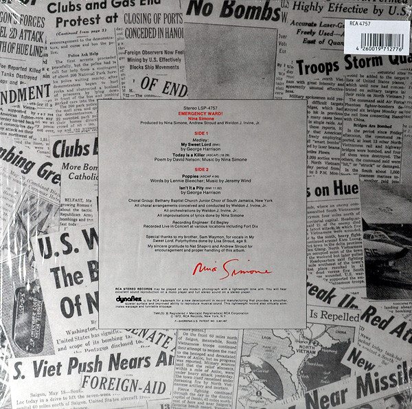 Nina Simone - In Concert - Emergency Ward! | Speakers Corner Records (LSP-4757) - 2