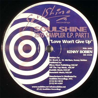 Kenny Bobien / Chris Dockins - Soulshine 2005 Sampler E.P. Part 1 | SoulShine Recordings (SS-029) Kenny Bobien / Chris Dockins - Soulshine 2005 Sampler E.P. Part 1 | SoulShine Recordings (SS-029)
