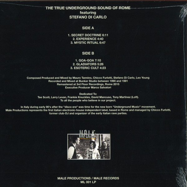 The True Underground Sound Of Rome Featuring Stefano Di Carlo - 1991 - 2016 Secret Doctrine | Male Productions (ML 001 LP)