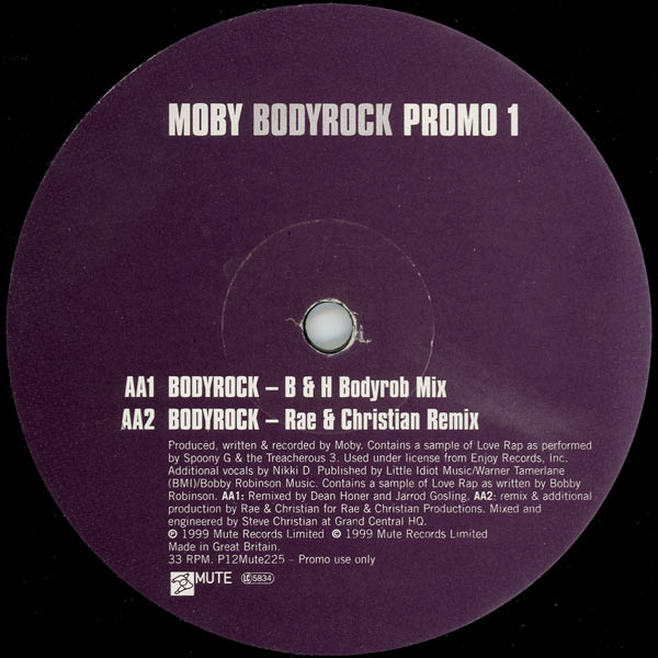 Moby - Bodyrock (Promo 1) | Mute (P12Mute225) - 4