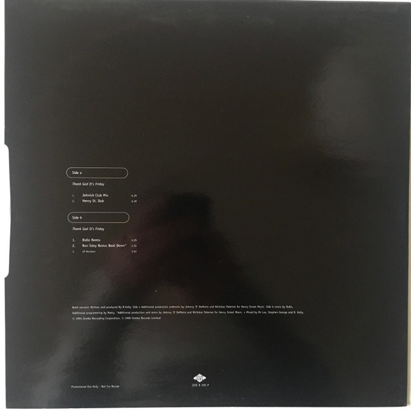 R. Kelly - Thank God It's Friday | Jive (JIVE R 395 P) - 2 R. Kelly - Thank God It's Friday | Jive (JIVE R 395 P) - 2