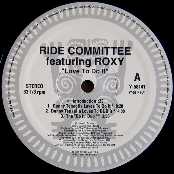The Ride Committee & Roxy - Love To Do It | TRIBAL America (Y-58141) The Ride Committee & Roxy - Love To Do It | TRIBAL America (Y-58141)