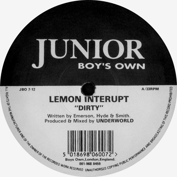 Lemon Interupt - Dirty / Minniapolis | Junior Boy's Own (JBO 7-12) - main
