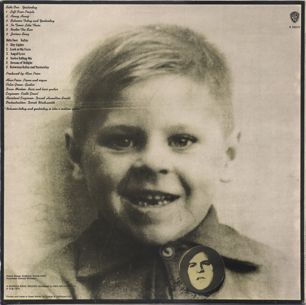 Alan Price - Between Today And Yesterday | Warner Bros. Records (K 56032)