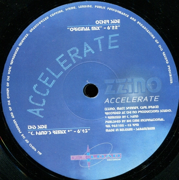 Zzino - Accelerate | Re-load Records (REL 962105) - 4 Zzino - Accelerate | Re-load Records (REL 962105) - 4