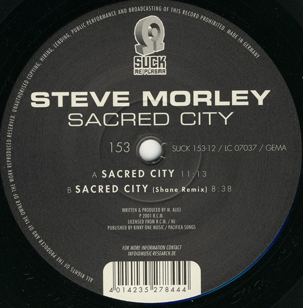 Steve Morley - Sacred City | Suck Me Plasma (SUCK 153-12) - 3