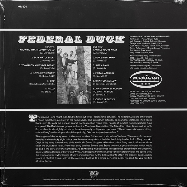 Federal Duck - Federal Duck | Munster Records (MR 404) - main