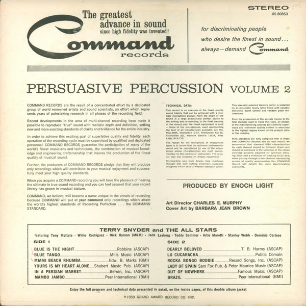 Terry Snyder And The All Stars - Persuasive Percussion Volume 2 | Command (RS 808 SD)