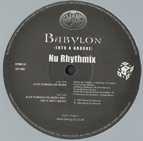 Nu Rhythmix - Babylon (Into A Groove) | Swing City Records (CITY 1067)