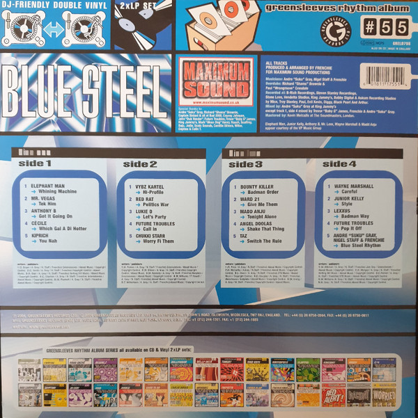 Various - Blue Steel | Greensleeves Records (GRELD 755)