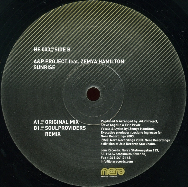 A&P Project Feat. Zemya Hamilton - Sunrise | Nero Recordings (NE 003)