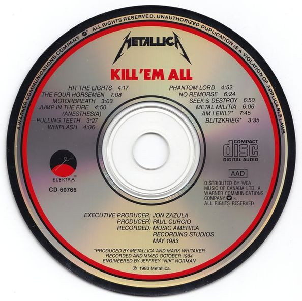 Metallica - Kill 'Em All | Elektra (CD 60766) - 4 Metallica - Kill 'Em All | Elektra (CD 60766) - 4