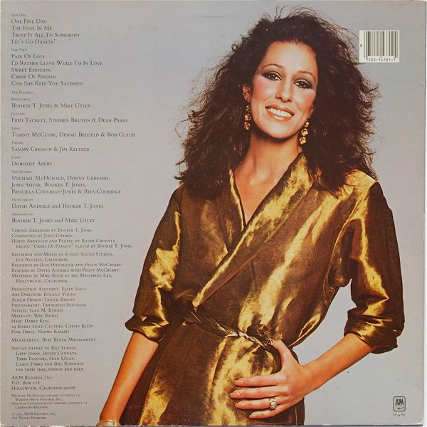 Rita Coolidge - Satisfied | A&M Records (SP-4781) - 2