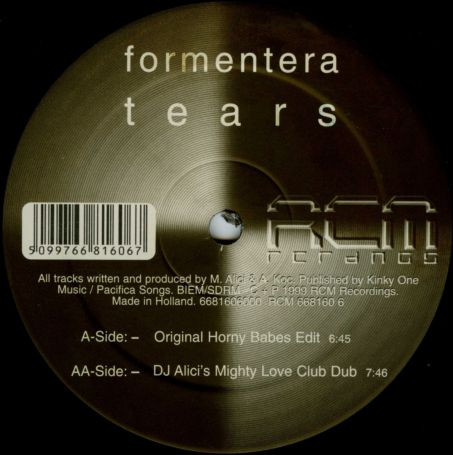 Formentera - Tears | RCM Recordings (RCM 668160 6)