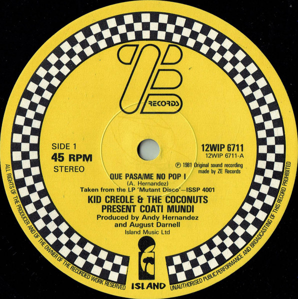 Coati Mundi - Me No Pop I | ZE Records (12WIP 6711) - 3