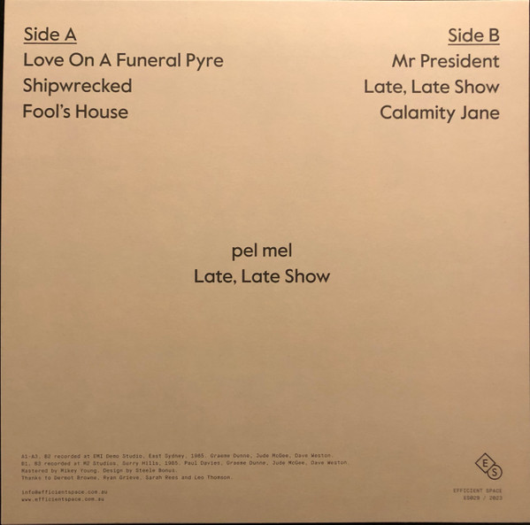 Pel Mel - Late, Late Show | Efficient Space (ES029) - 2