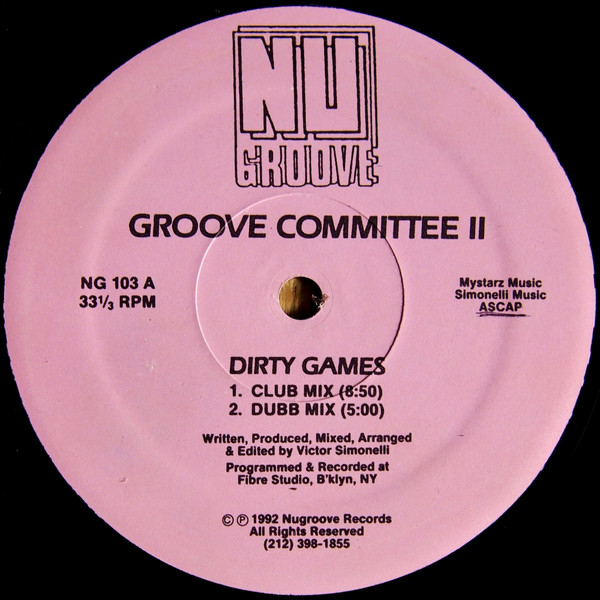 Groove Committee - Dirty Games | Nu Groove Records (NG 103) - main