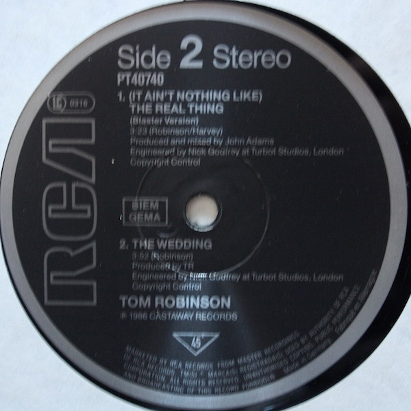 Tom Robinson - (It Ain't Nothing Like) The Real Thing | RCA (PT40740) Tom Robinson - (It Ain't Nothing Like) The Real Thing | RCA (PT40740)