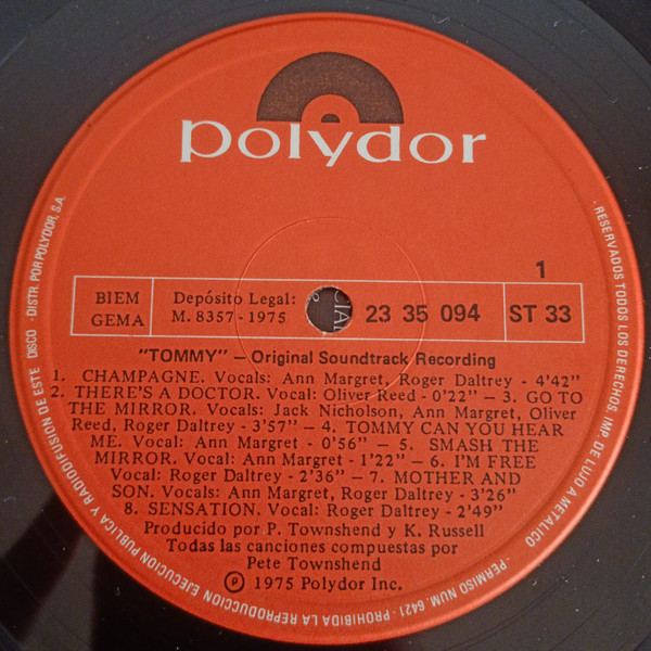Various - Tommy (Banda Sonora Original De La Película) | Polydor (26 25 028) - 4