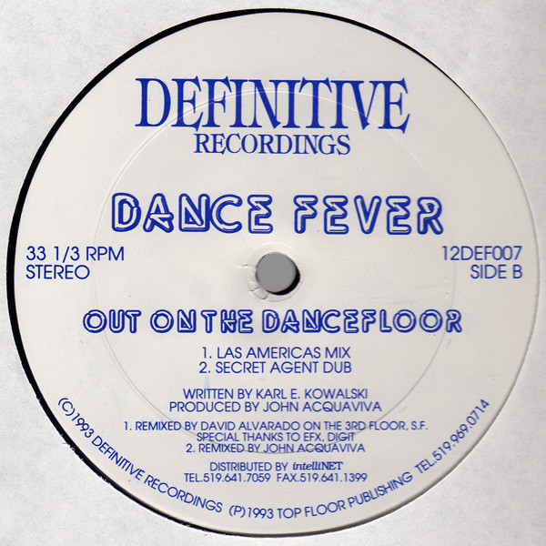 Dance Fever - Out On The Dancefloor | Definitive Recordings (12DEF007) - 2