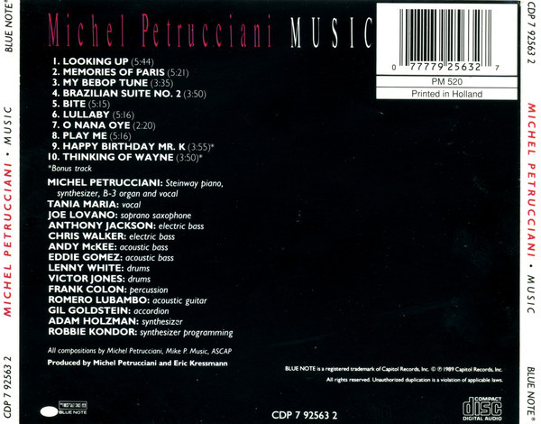 Michel Petrucciani - Music | Blue Note (CDP 7 92563 2) - 2 Michel Petrucciani - Music | Blue Note (CDP 7 92563 2) - 2