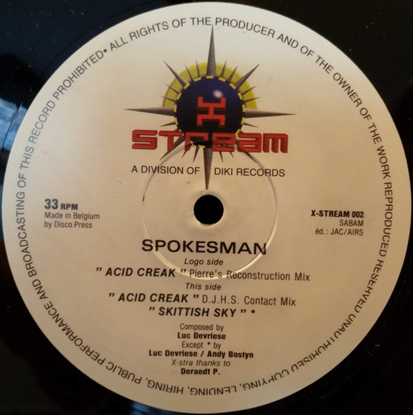 Spokesman - Acid Creak | X-Stream (X-STREAM 002) - main