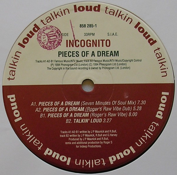 Incognito - Pieces Of A Dream | Talkin' Loud (858 285-1) Incognito - Pieces Of A Dream | Talkin' Loud (858 285-1)