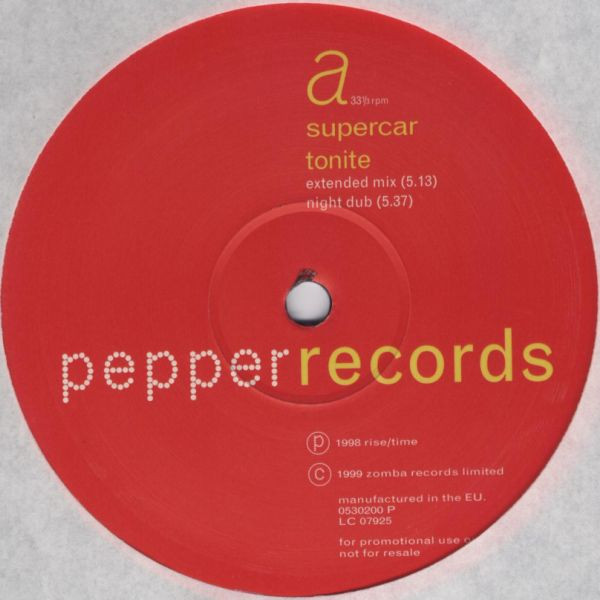 Supercar - Tonite | Pepper Records (0530200 P) Supercar - Tonite | Pepper Records (0530200 P)