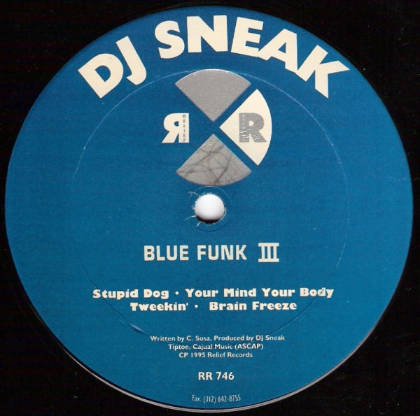 DJ Sneak - Blue Funk III | Relief Records (RR 746) - main