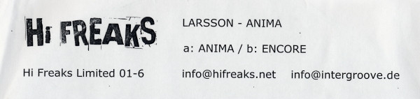 Larsson - Anima | Hi Freaks (HI FREAKS LIMITED 01-6)