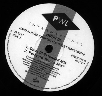 Opus III - Hand In Hand (Looking For Sweet Inspiration) | PWL International (PWLT 311) - 2 Opus III - Hand In Hand (Looking For Sweet Inspiration) | PWL International (PWLT 311) - 2